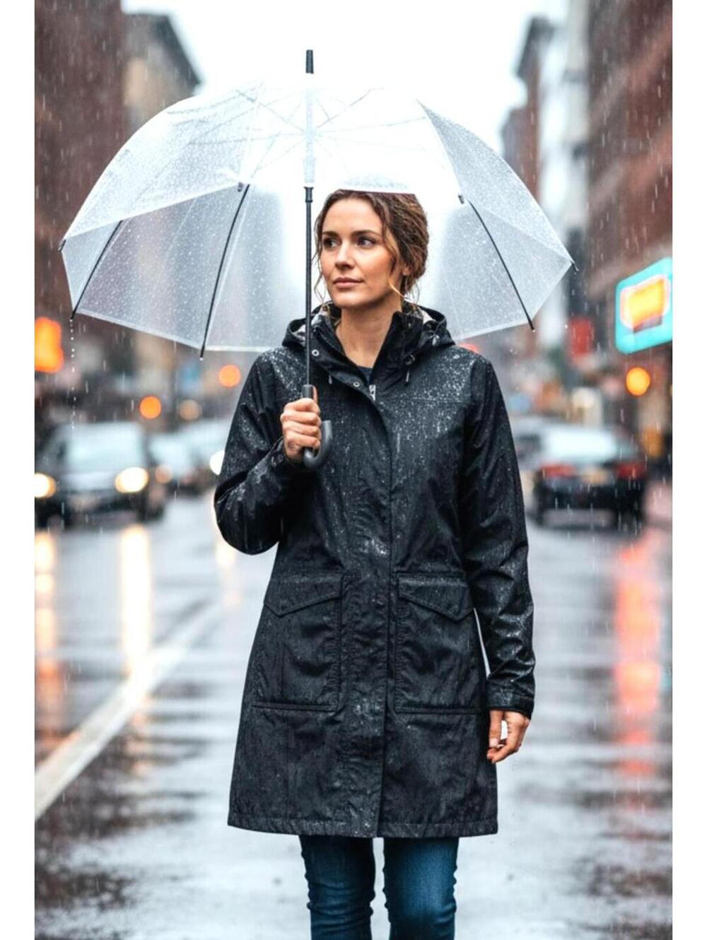 Women's Patagonia Black Waterproof Raincoat with Hood and Pockets Size Small